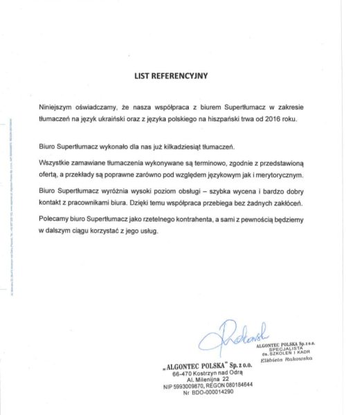 REFERENCJE ALGONTEC 19.03.2021